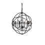 Elegant Lighting Geneva 4 Light 17" Wide Crystal Pendant with Clear Royal Cut Crystals Dark Bronze