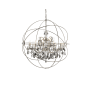 Elegant Lighting Geneva 18 Light 44" Wide Crystal Chandelier with Silver Shade Royal Cut Crystals Polished Nickel