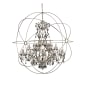Elegant Lighting Geneva 25 Light 60" Wide Crystal Chandelier with Silver Shade Royal Cut Crystals Polished Nickel