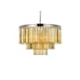 Elegant Lighting Sydney 9 Light 26" Wide Crystal Chandelier with Golden Teak Royal Cut Crystals Polished Nickel