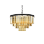 Elegant Lighting Sydney 17 Light 32" Wide Crystal Chandelier with Golden Teak Royal Cut Crystals Matte Black