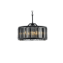 Elegant Lighting Chelsea 8 Light 28" Wide Crystal Drum Chandelier with Silver Shade Royal Cut Crystals Matte Black