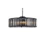Elegant Lighting Chelsea 10 Light 44" Wide Crystal Drum Chandelier with Silver Shade Royal Cut Crystals Matte Black