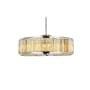 Elegant Lighting Chelsea 10 Light 44" Wide Crystal Drum Chandelier with Golden Teak Royal Cut Crystals Polished Nickel