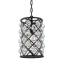 Elegant Lighting Madison 8" Wide Crystal Mini Pendant with Clear Royal Cut Crystals Matte Black