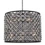 Elegant Lighting Madison 12 Light 36" Wide Crystal Drum Chandelier with Silver Shade Royal Cut Crystals Matte Black