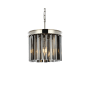 Elegant Lighting Sydney 3 Light 12" Wide Crystal Pendant with Silver Shade Royal Cut Crystals Polished Nickel