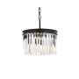Elegant Lighting Sydney 3 Light 16" Wide Crystal Pendant with Clear Royal Cut Crystals Matte Black