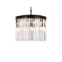 Elegant Lighting Sydney 6 Light 20" Wide Crystal Pendant with Clear Royal Cut Crystals Matte Black