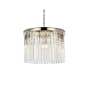 Elegant Lighting Sydney 6 Light 20" Wide Crystal Pendant with Clear Royal Cut Crystals Polished Nickel