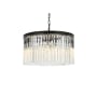 Elegant Lighting Sydney 8 Light 26" Wide Crystal Drum Chandelier with Clear Royal Cut Crystals Matte Black