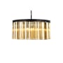 Elegant Lighting Sydney 8 Light 32" Wide Crystal Drum Chandelier with Golden Teak Royal Cut Crystals Matte Black