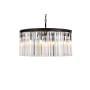 Elegant Lighting Sydney 8 Light 32" Wide Crystal Drum Chandelier with Clear Royal Cut Crystals Matte Black