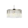 Elegant Lighting Sydney 8 Light 32" Wide Crystal Drum Chandelier with Clear Royal Cut Crystals Polished Nickel