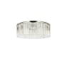 Elegant Lighting Sydney 10 Light 44" Wide Flush Mount Drum Ceiling Fixture with Clear Royal Cut Crystals Polished Nickel