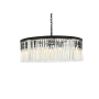 Elegant Lighting Sydney 10 Light 44" Wide Crystal Drum Chandelier with Clear Royal Cut Crystals Matte Black