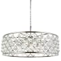 Elegant Lighting Madison 8 Light 32" Wide Crystal Drum Chandelier with Clear Royal Cut Crystals Polished Nickel