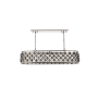 Elegant Lighting Madison 7 Light 50" Wide Crystal Linear Chandelier with Silver Shade Royal Cut Crystals Polished Nickel