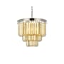Elegant Lighting Sydney 9 Light 20" Wide Crystal Mini Chandelier with Golden Teak Royal Cut Crystals Polished Nickel
