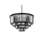 Elegant Lighting Sydney 17 Light 32" Wide Crystal Chandelier with Silver Shade Royal Cut Crystals Matte Black