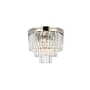 Elegant Lighting Sydney 9 Light 20" Wide Flush Mount Drum Ceiling Fixture with Clear Royal Cut Crystals Polished Nickel