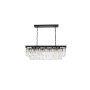 Elegant Lighting Sydney 12 Light 40" Wide Crystal Linear Chandelier with Clear Royal Cut Crystals Matte Black