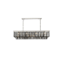 Elegant Lighting Sydney 12 Light 60" Wide Crystal Linear Chandelier with Silver Shade Royal Cut Crystals Polished Nickel