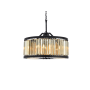 Elegant Lighting Chelsea 8 Light 28" Wide Crystal Drum Chandelier with Golden Teak Royal Cut Crystals Matte Black