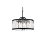 Elegant Lighting Chelsea 8 Light 28" Wide Crystal Drum Chandelier with Clear Royal Cut Crystals Matte Black