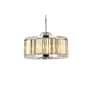 Elegant Lighting Chelsea 8 Light 28" Wide Crystal Drum Chandelier with Golden Teak Royal Cut Crystals Polished Nickel