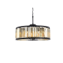 Elegant Lighting Chelsea 10 Light 36" Wide Crystal Drum Chandelier with Golden Teak Royal Cut Crystals Matte Black