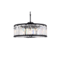 Elegant Lighting Chelsea 10 Light 36" Wide Crystal Drum Chandelier with Clear Royal Cut Crystals Matte Black