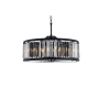 Elegant Lighting Chelsea 10 Light 36" Wide Crystal Drum Chandelier with Silver Shade Royal Cut Crystals Matte Black