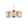 Elegant Lighting Chelsea 10 Light 36" Wide Crystal Drum Chandelier with Golden Teak Royal Cut Crystals Polished Nickel