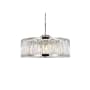 Elegant Lighting Chelsea 10 Light 36" Wide Crystal Drum Chandelier with Clear Royal Cut Crystals Polished Nickel