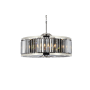 Elegant Lighting Chelsea 10 Light 36" Wide Crystal Drum Chandelier with Silver Shade Royal Cut Crystals Polished Nickel