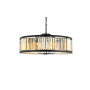 Elegant Lighting Chelsea 10 Light 44" Wide Crystal Drum Chandelier with Golden Teak Royal Cut Crystals Matte Black