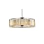 Elegant Lighting Chelsea 10 Light 44" Wide Crystal Drum Chandelier with Golden Teak Royal Cut Crystals Polished Nickel