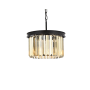 Elegant Lighting Sydney 3 Light 16" Wide Crystal Pendant with Golden Teak Royal Cut Crystals Matte Black