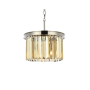 Elegant Lighting Sydney 3 Light 16" Wide Crystal Pendant with Golden Teak Royal Cut Crystals Polished Nickel