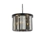 Elegant Lighting Sydney 6 Light 20" Wide Crystal Pendant with Silver Shade Royal Cut Crystals Matte Black
