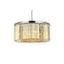 Elegant Lighting Sydney 8 Light 32" Wide Crystal Drum Chandelier with Golden Teak Royal Cut Crystals Polished Nickel