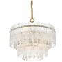 Elegant Lighting Emilia 4 Light 15" Wide Crystal Pendant Satin Gold