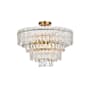 Elegant Lighting Emilia 8 Light 25" Wide Semi-flush Ceiling Fixture Satin Gold