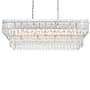 Elegant Lighting Emilia 6 Light 37" Wide Crystal Linear Chandelier Chrome