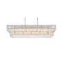 Elegant Lighting Emilia 8 Light 50" Wide Crystal Linear Chandelier Satin Gold