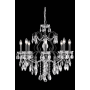 Elegant Lighting St. Francis 6 Light 26" Wide Crystal Chandelier with Clear Royal Cut Crystals Dark Bronze
