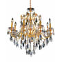Elegant Lighting St. Francis 6 Light 26" Wide Crystal Chandelier with Clear Royal Cut Crystals Gold