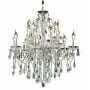 Elegant Lighting St. Francis 12 Light 28" Wide Crystal Chandelier with Clear Royal Cut Crystals Chrome