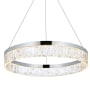 Elegant Lighting Linden 22" Wide LED Ring Chandelier - 2087 Lumens Chrome